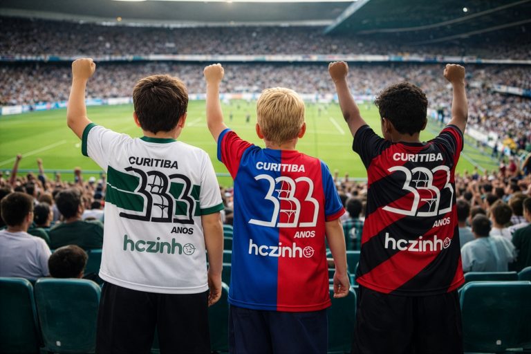 Crianças torcedoras com camiseta temática HCzinho
